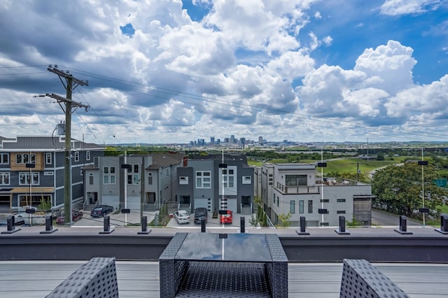 exterior space with a view of city