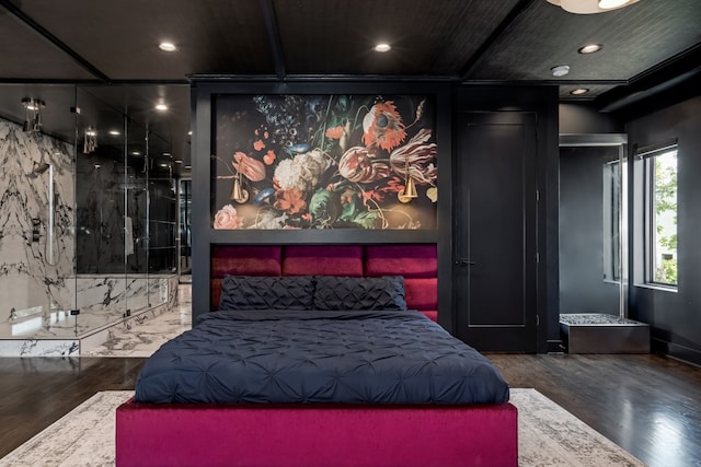 bedroom featuring wood-type flooring