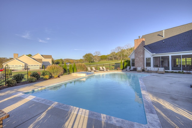 view of pool with a patio area