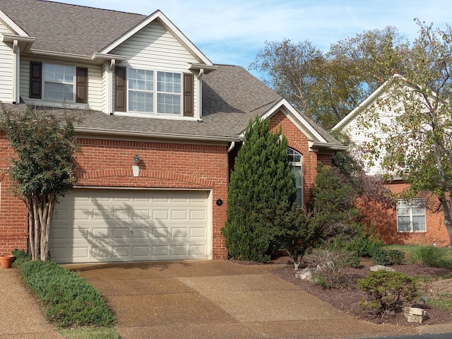 view of front facade with a garage