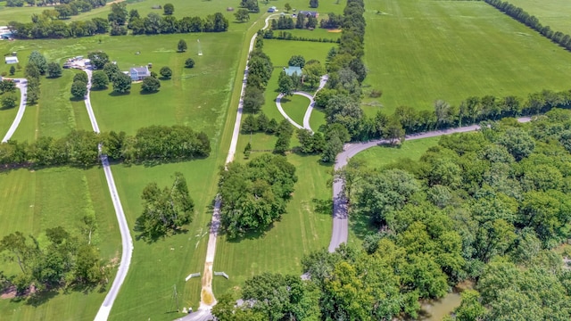 aerial view featuring a rural view