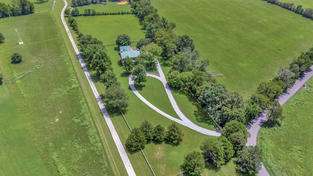 drone / aerial view featuring a rural view