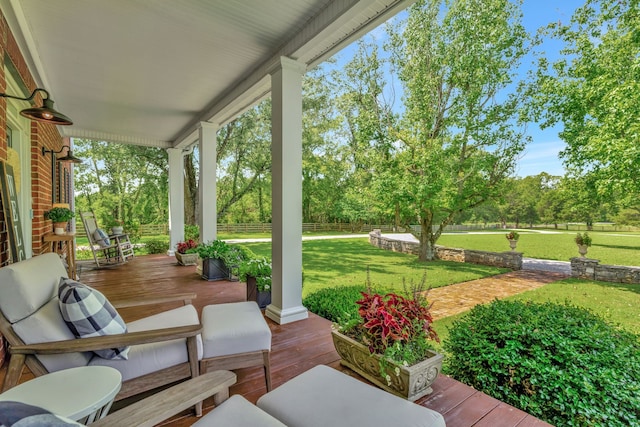 view of patio / terrace featuring covered porch