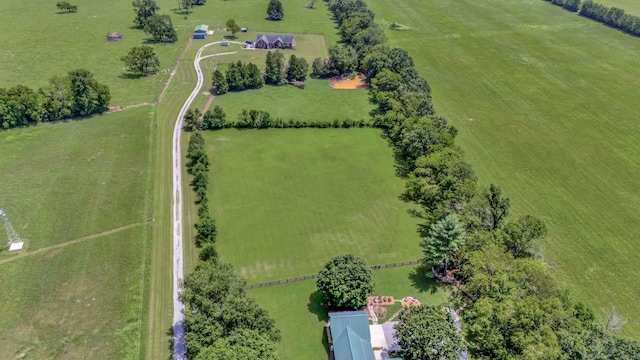 aerial view with a rural view