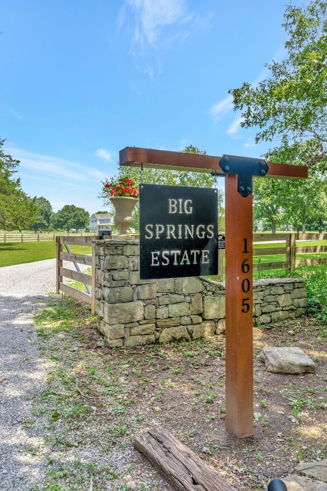 view of community / neighborhood sign