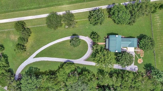 bird's eye view featuring a rural view