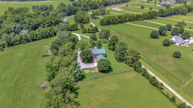 bird's eye view featuring a rural view