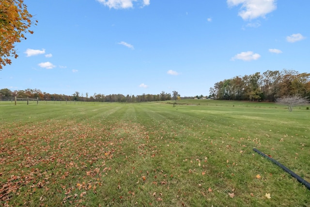 view of yard featuring a rural view