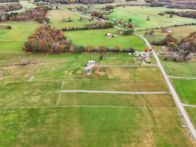 bird's eye view featuring a rural view