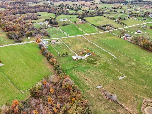 bird's eye view featuring a rural view