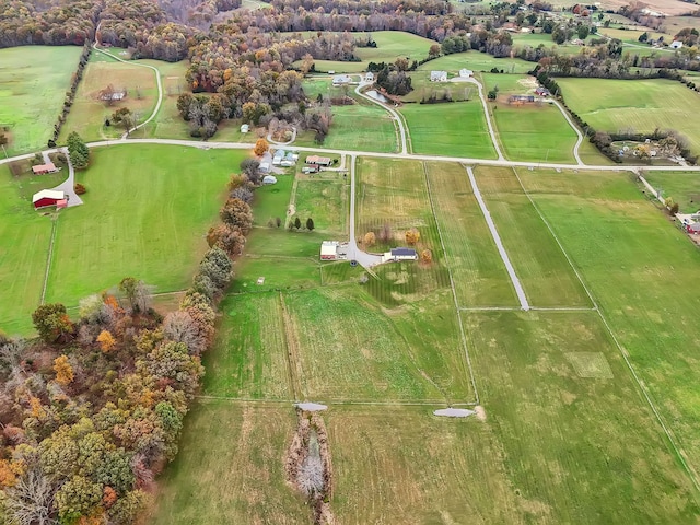 drone / aerial view featuring a rural view