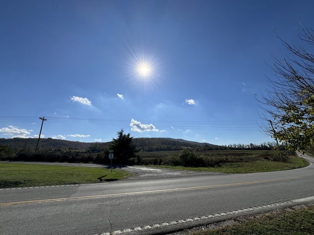 view of road with a mountain view