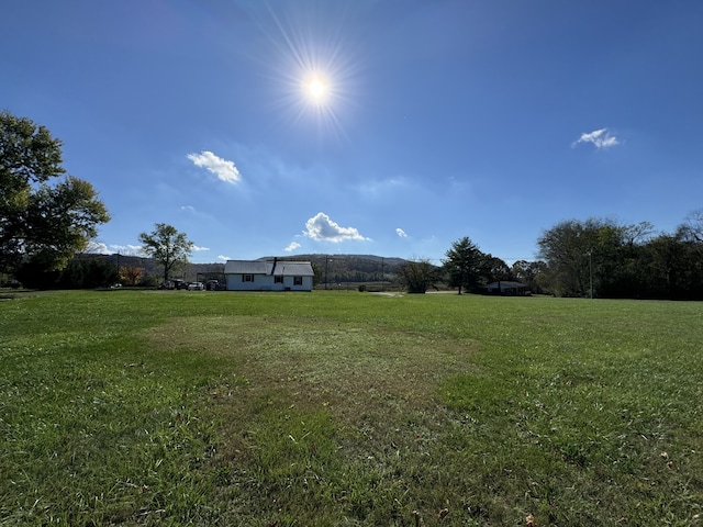 view of yard with a rural view