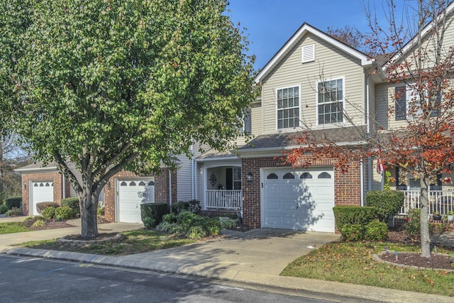 view of front facade with a garage