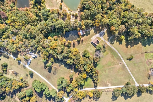 bird's eye view featuring a rural view