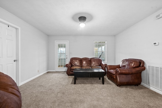 view of carpeted living room