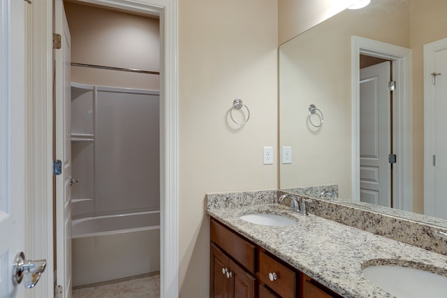 bathroom featuring tile patterned floors and vanity