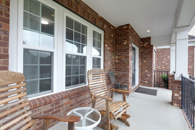 view of patio featuring covered porch