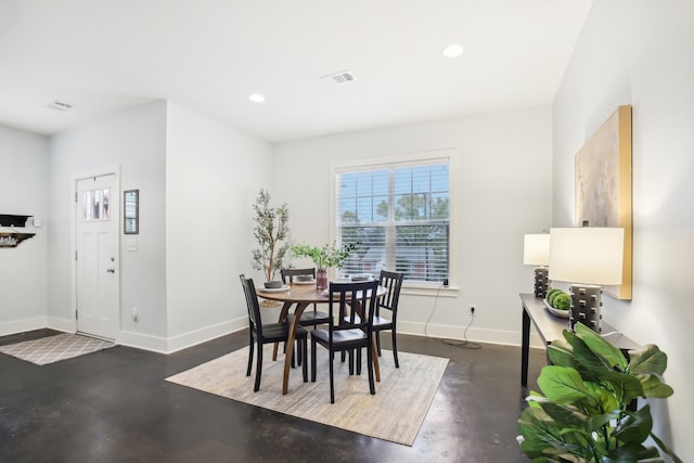 view of dining space