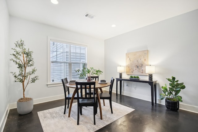 view of dining room