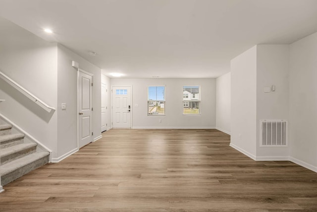 interior space featuring light wood-type flooring