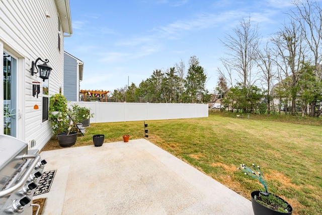 view of yard with a patio