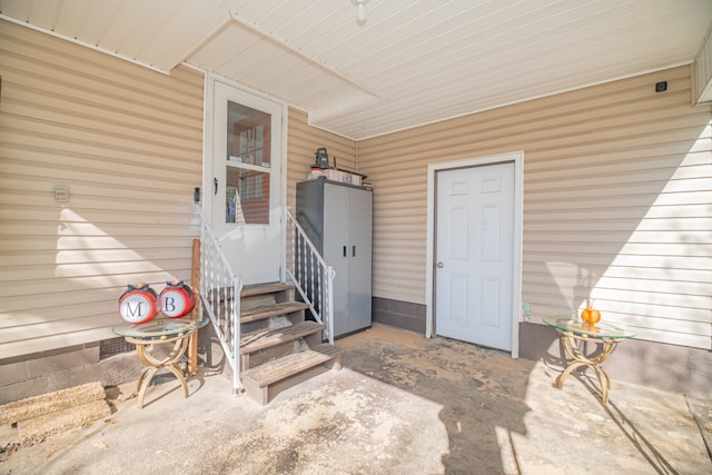 view of doorway to property