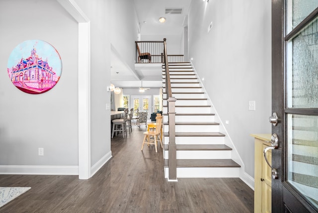 entryway featuring dark hardwood / wood-style floors