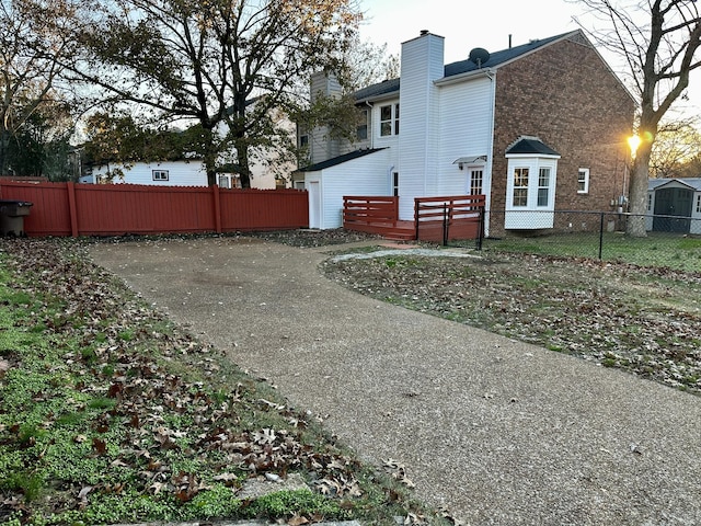 view of rear view of property