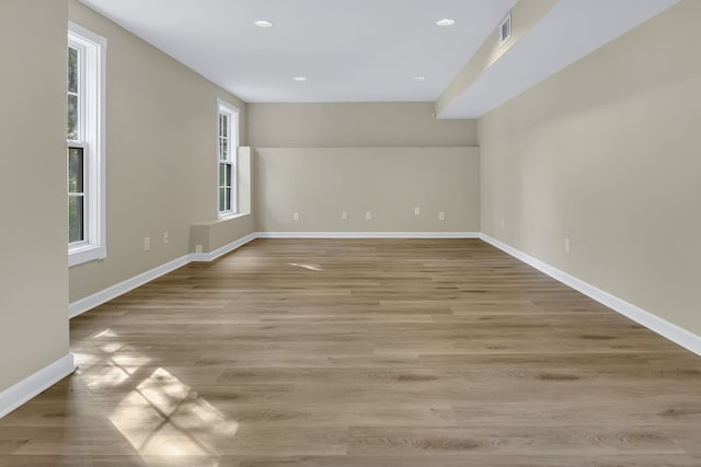 empty room featuring light hardwood / wood-style floors