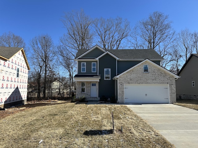 front of property featuring a garage