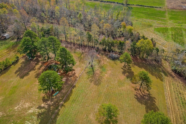 aerial view featuring a rural view