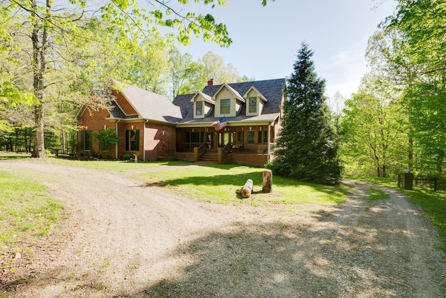 cape cod-style house with a porch