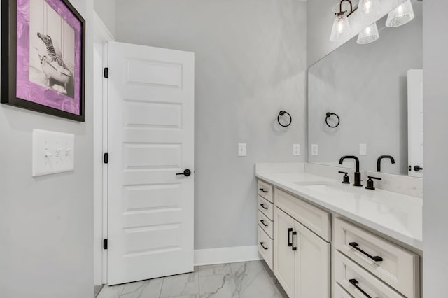 bathroom featuring vanity