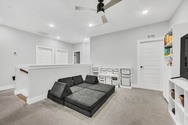 view of carpeted living room