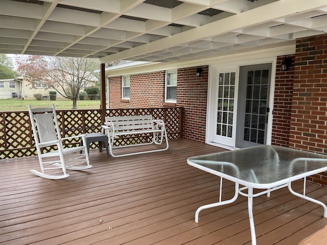 view of wooden terrace