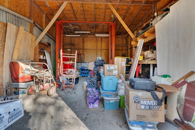 storage room featuring a garage