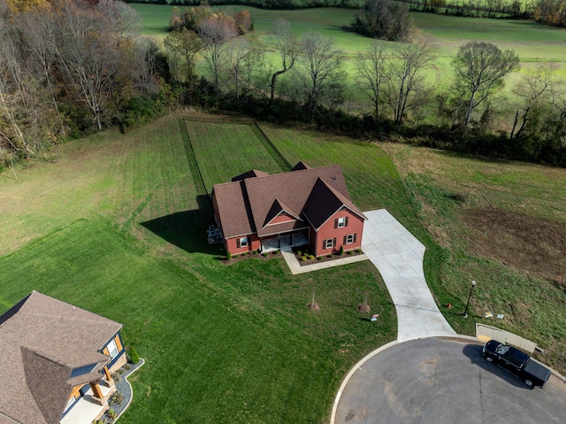 drone / aerial view featuring a rural view