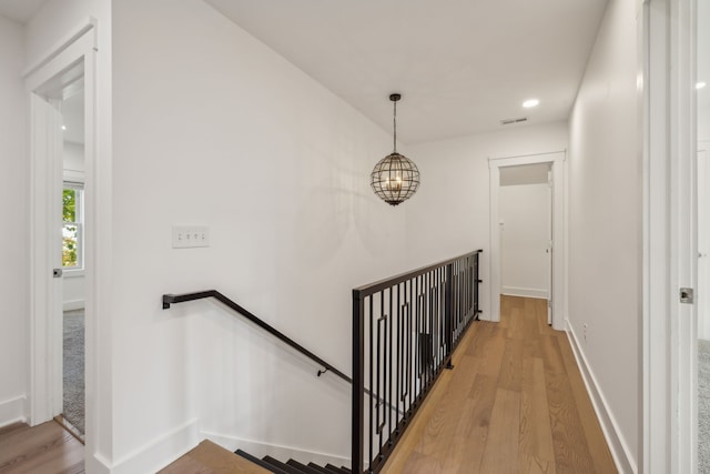 hall featuring light hardwood / wood-style floors