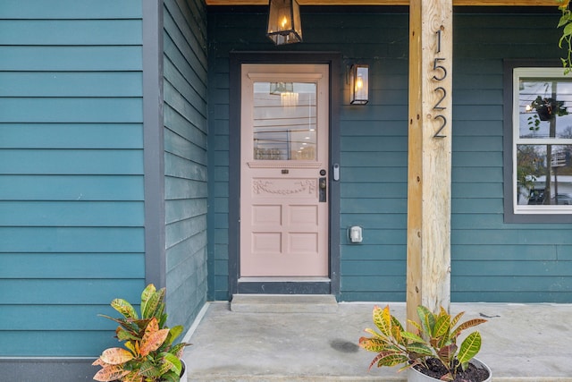 view of doorway to property