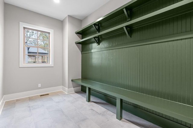 mudroom featuring baseboards and recessed lighting