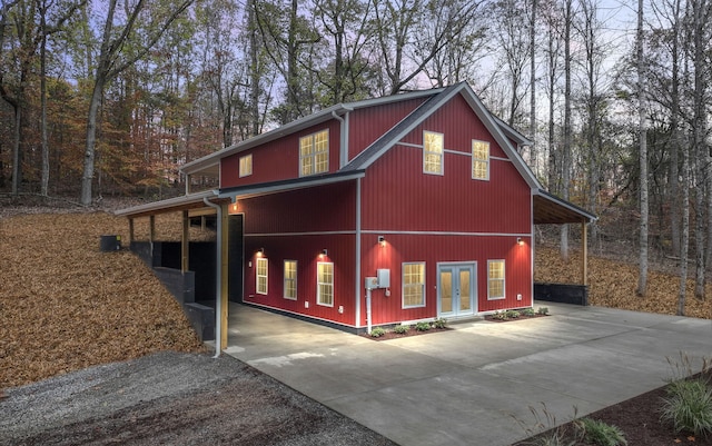 exterior space featuring french doors