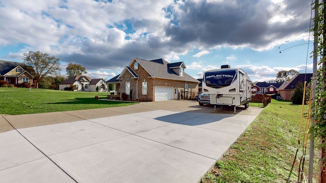 view of home's exterior featuring a lawn