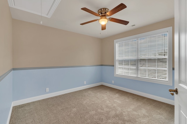 view of carpeted spare room