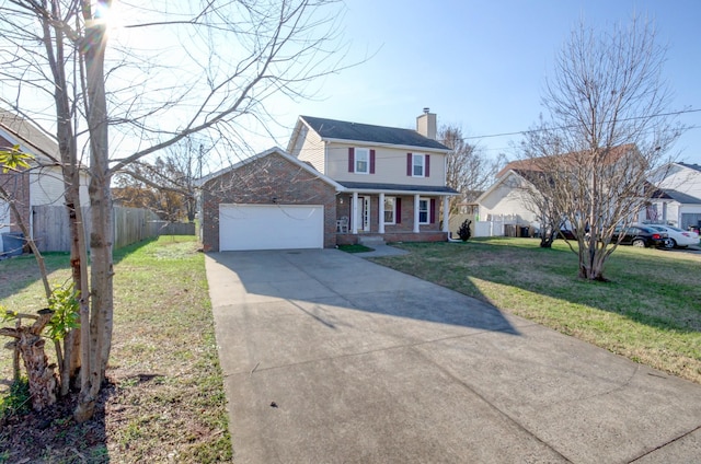 view of front of property with a porch and a front yard