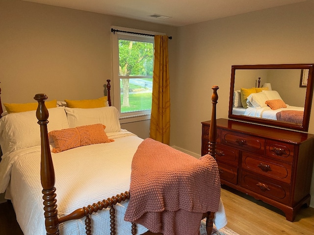 bedroom featuring light hardwood / wood-style flooring