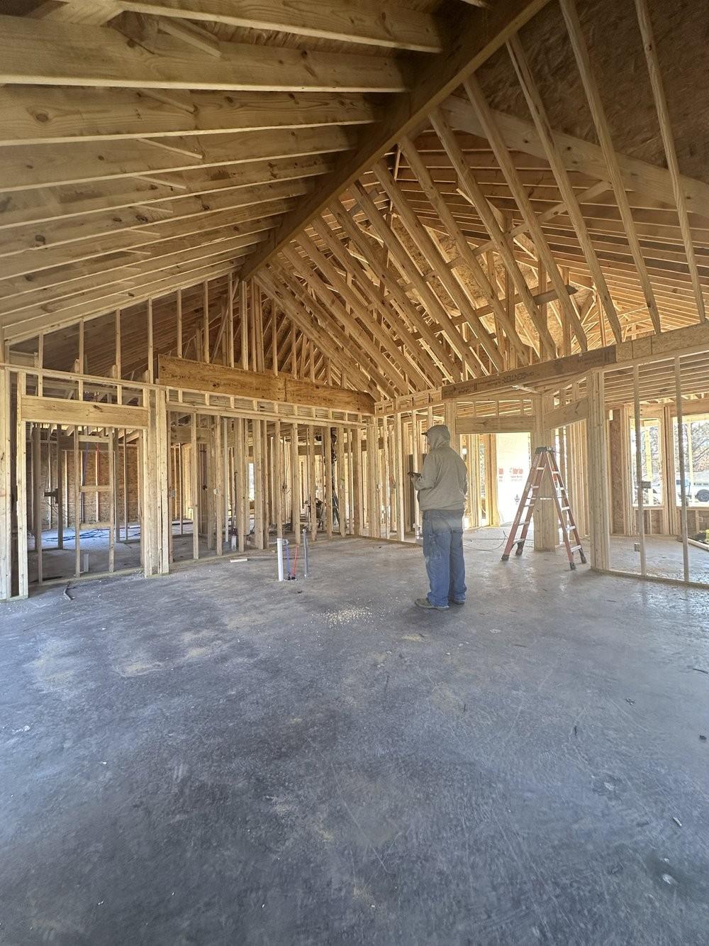 misc room featuring vaulted ceiling