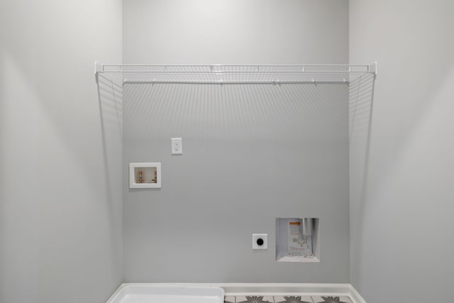 laundry room with hookup for a washing machine and electric dryer hookup