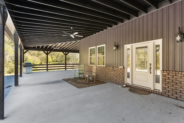 view of patio / terrace with area for grilling