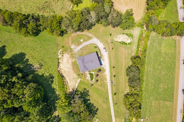 aerial view with a rural view